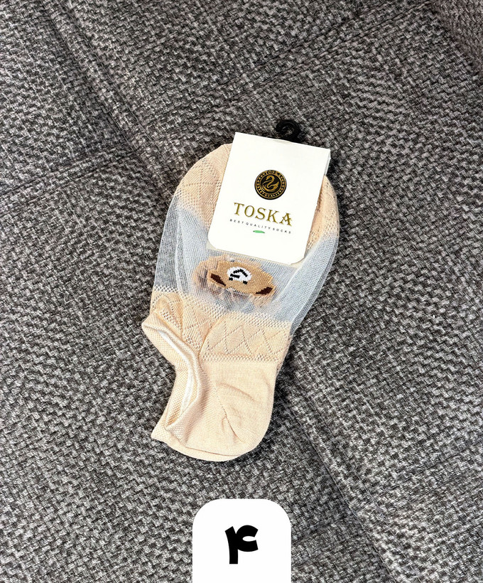 جوراب مچی طرح شیشه ای تدی (کد 1005)