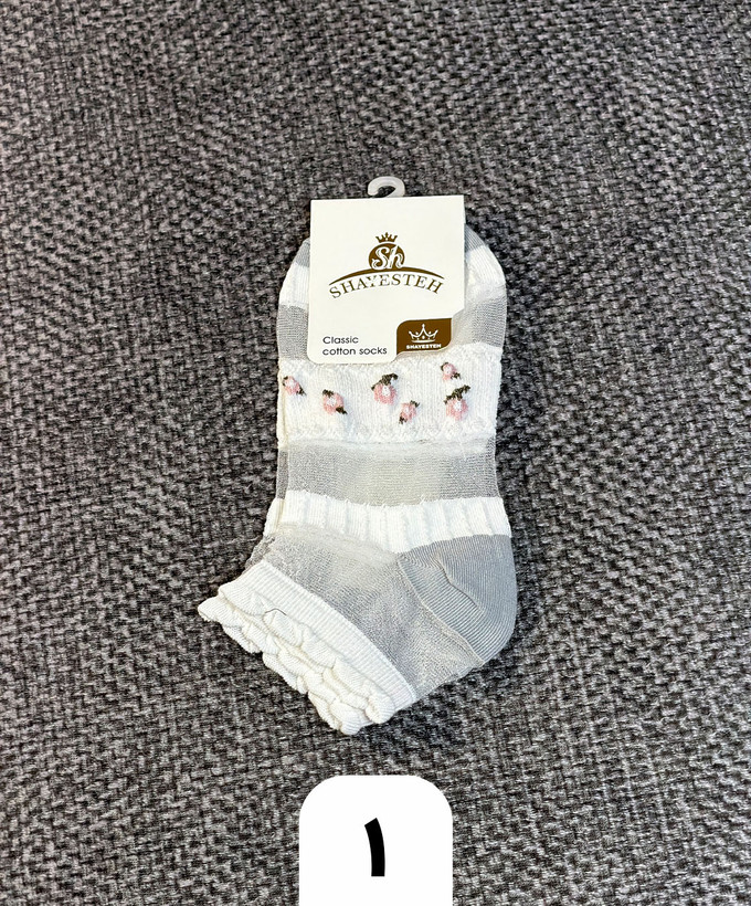 جوراب مچی توری بهاره طراحی گل (کد 1031)